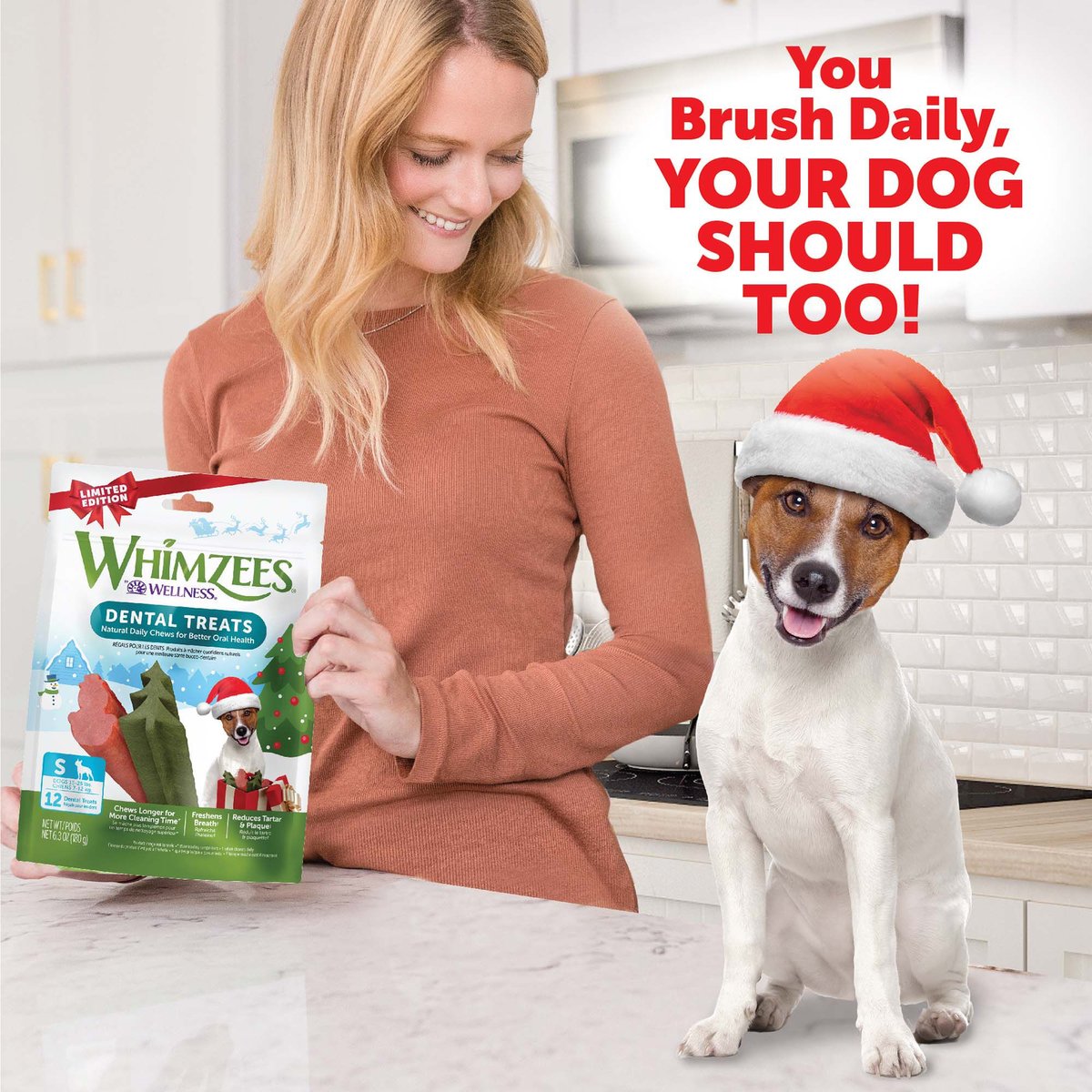 WHIMZEES Holiday Small Grain-Free Dental Dog Treats