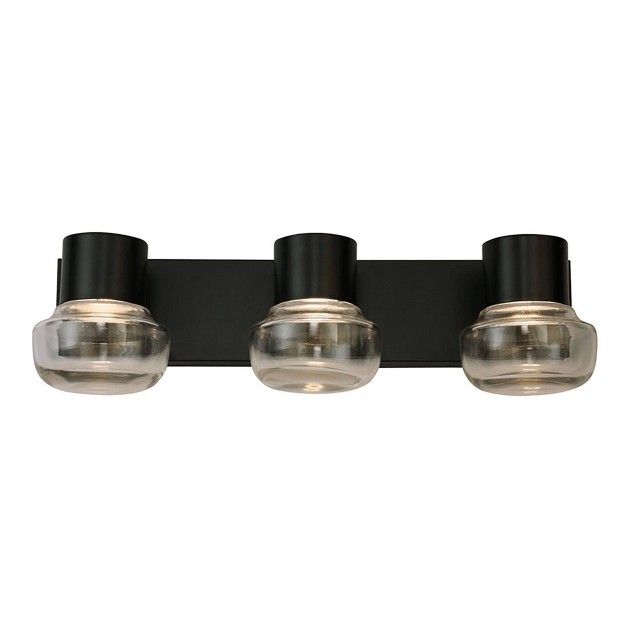 Led 3 light Belby Bath And Vanity Pendant Black clear Eglo