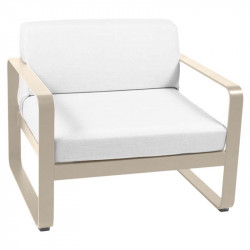 Fauteuil FERMOB Bellevie - Fauteuil salon de jardin aluminium / blanc