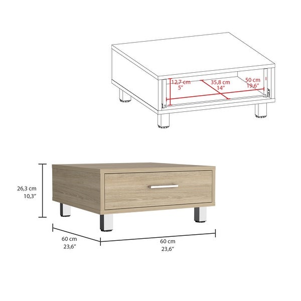 Being Coffee Table with Drawer and 4 Legs