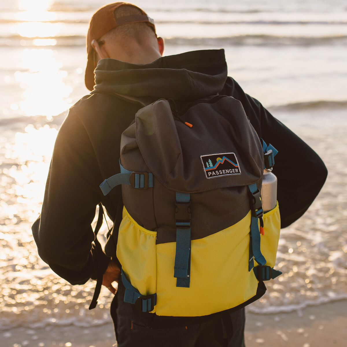 Boondocker Recycled 26L Backpack - Grey Olive/Sheen Yellow