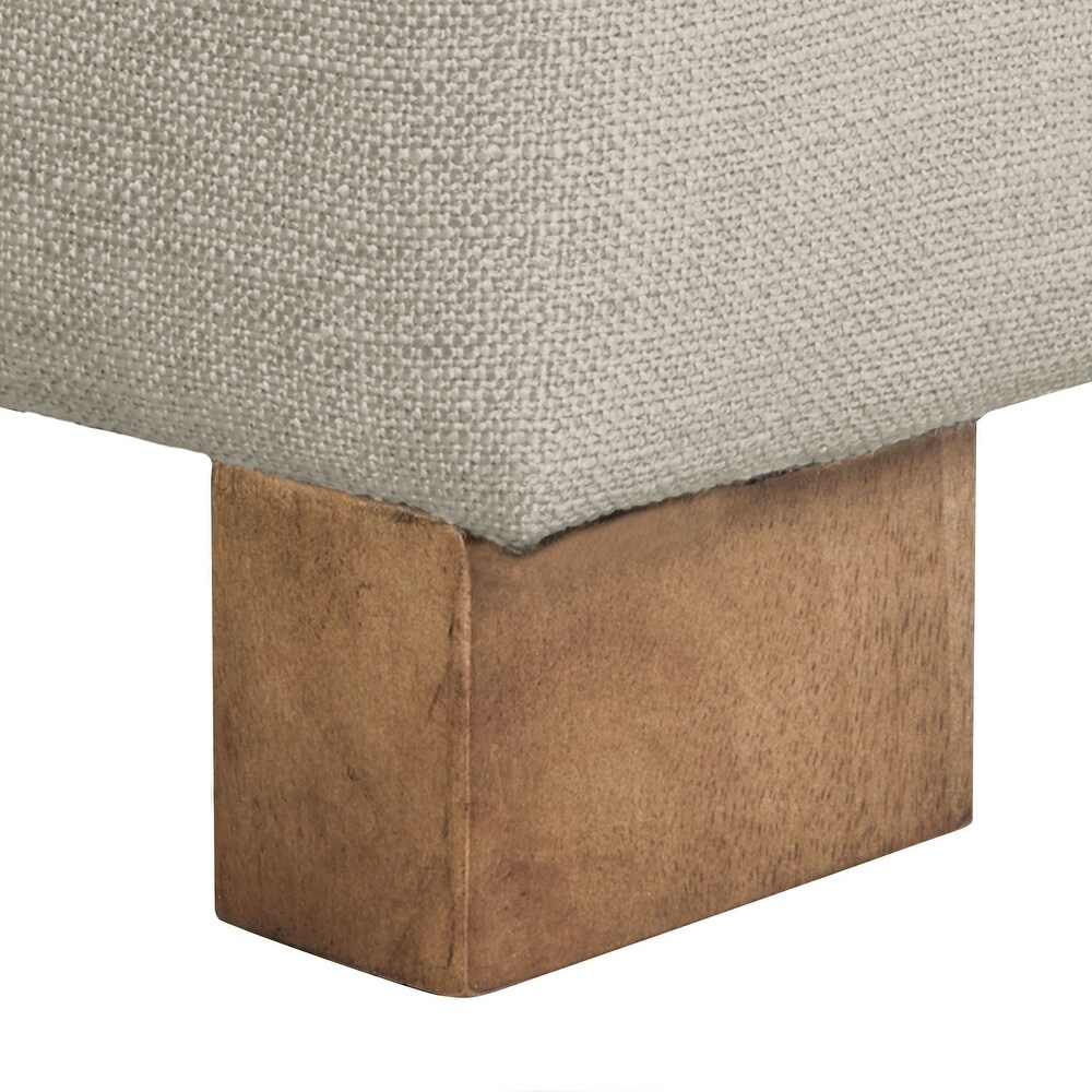 Porch   Den Camero Beige Tufted Storage Bench