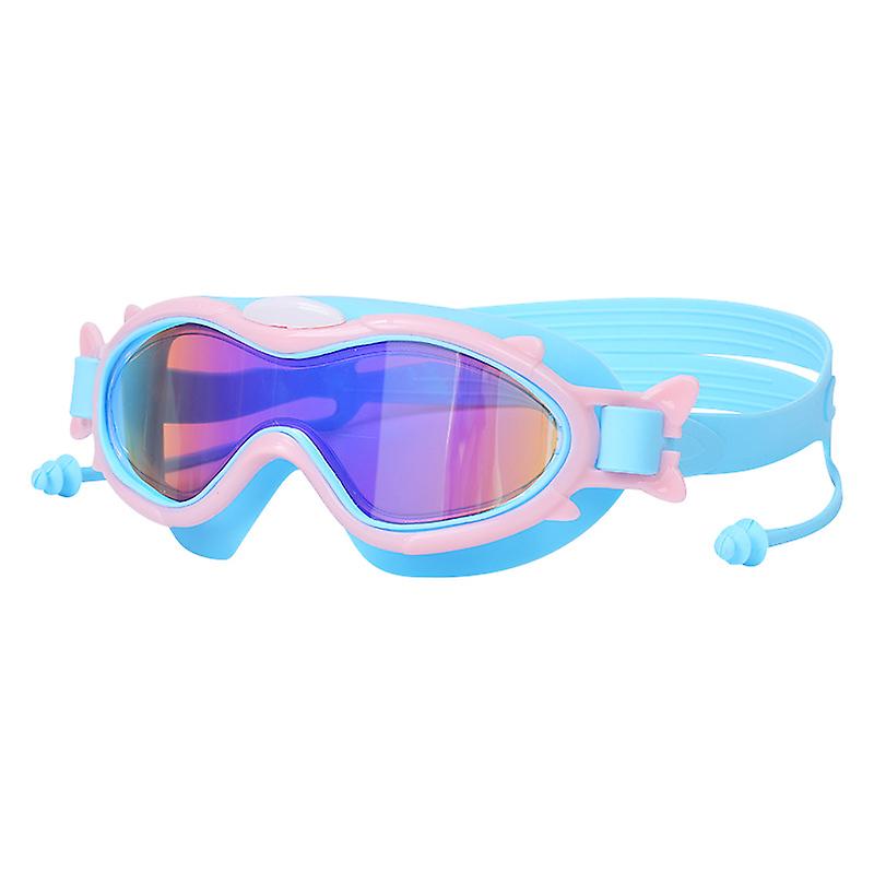 Children's Macaron Swimming Goggles Pc Anti-fog Swimming Goggles Waterproof Goggles(one-piece Earplugs， Swimming Goggle Box)