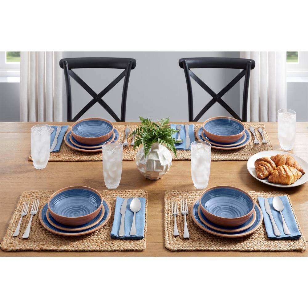 Home Decorators Collection Azria Melamine Dinner Bowls in Laguna Blue (Set of 6) PAN5080TMBLB