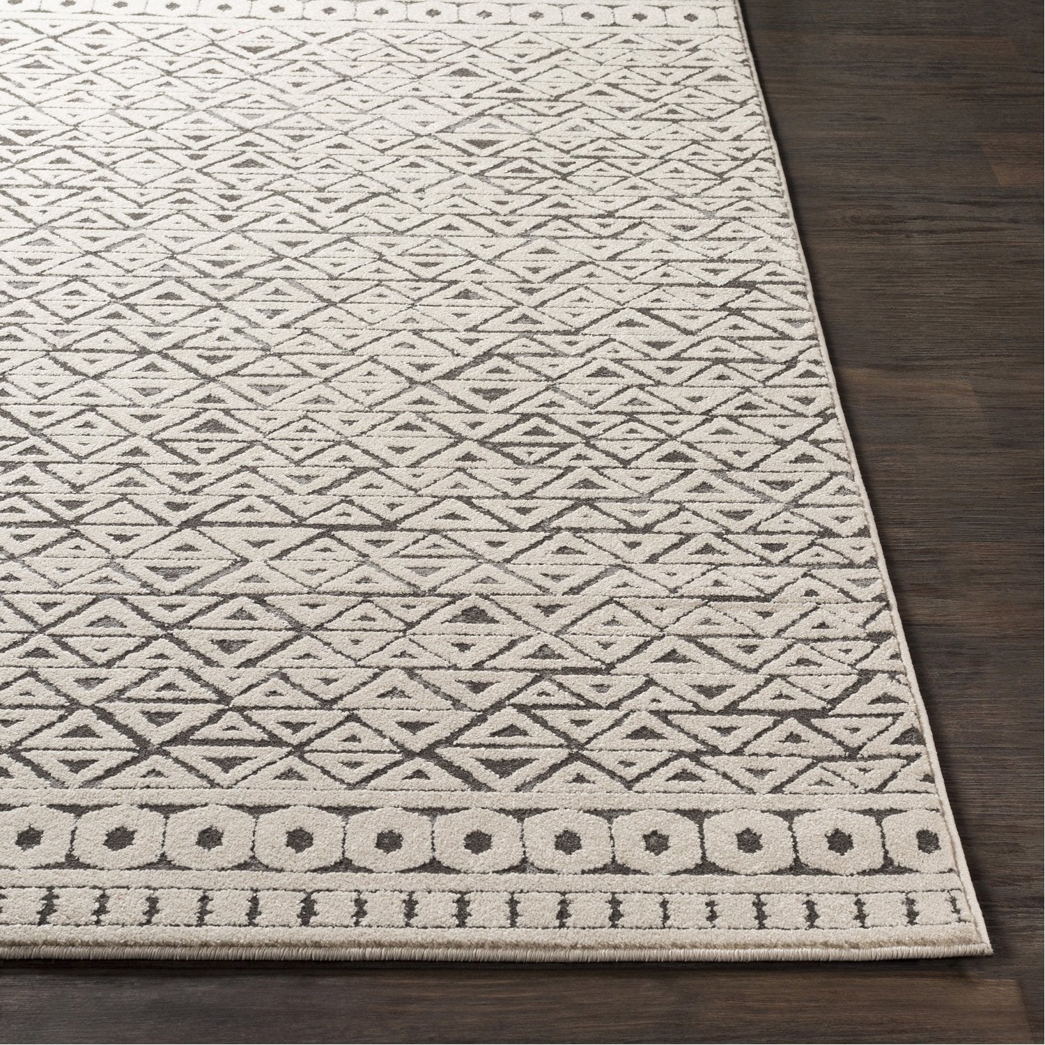 Bahar Rug in Medium Gray & Charcoal