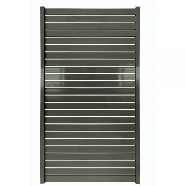 Stratco Quick Screen 3.33 ft. x 5.91 ft. x 0.20 ft. Slate Gray Aluminum Gate for Fence Panels SC 10712