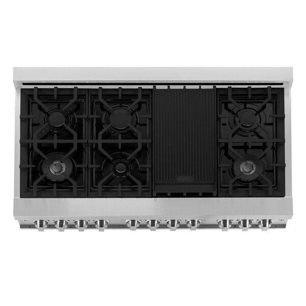 ZLINE Stainless Steel 48-inch Gas Burner/ Electric Oven Range