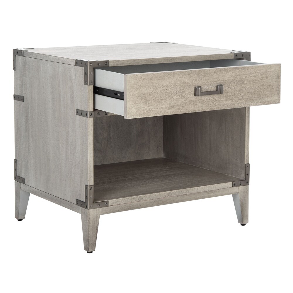 SAFAVIEH Couture Nisha 1 Drawer 1 Shelf Wood Nightstand
