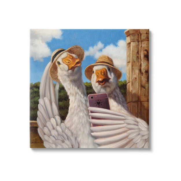 Stupell Industries Goose Friends Selfie Scene Canvas Wall Art