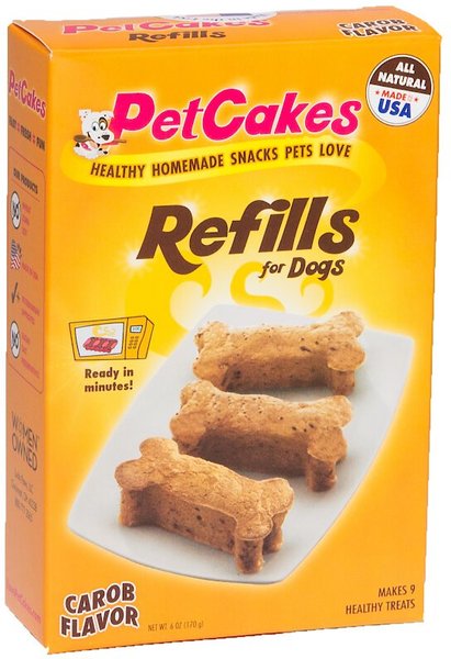 PetCakes Carob Flavor Refills Dog Treats， 6-oz box