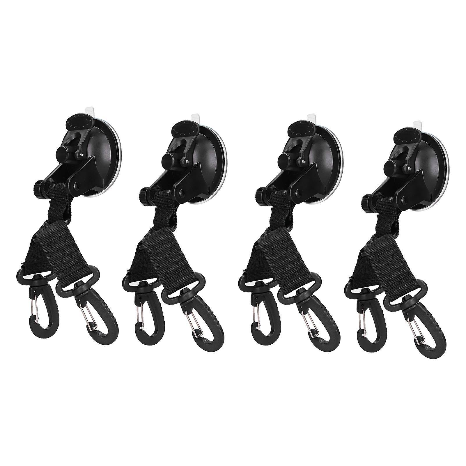 4Pcs Heavy Duty Suction Cup Anchor Tie Down Portable Strong Suction Cup Hook for Camping Travel OutdoorRound Button