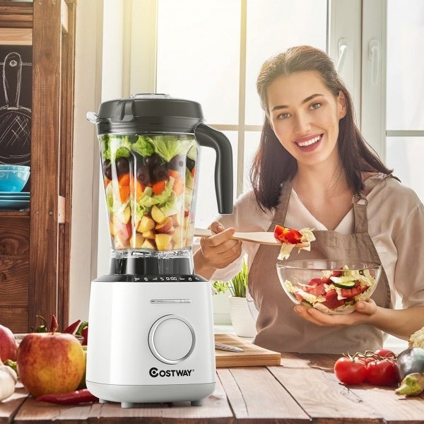 1500W Countertop Smoothies Blender with 10 Speed and 6 Pre-Setting Programs - 7.5