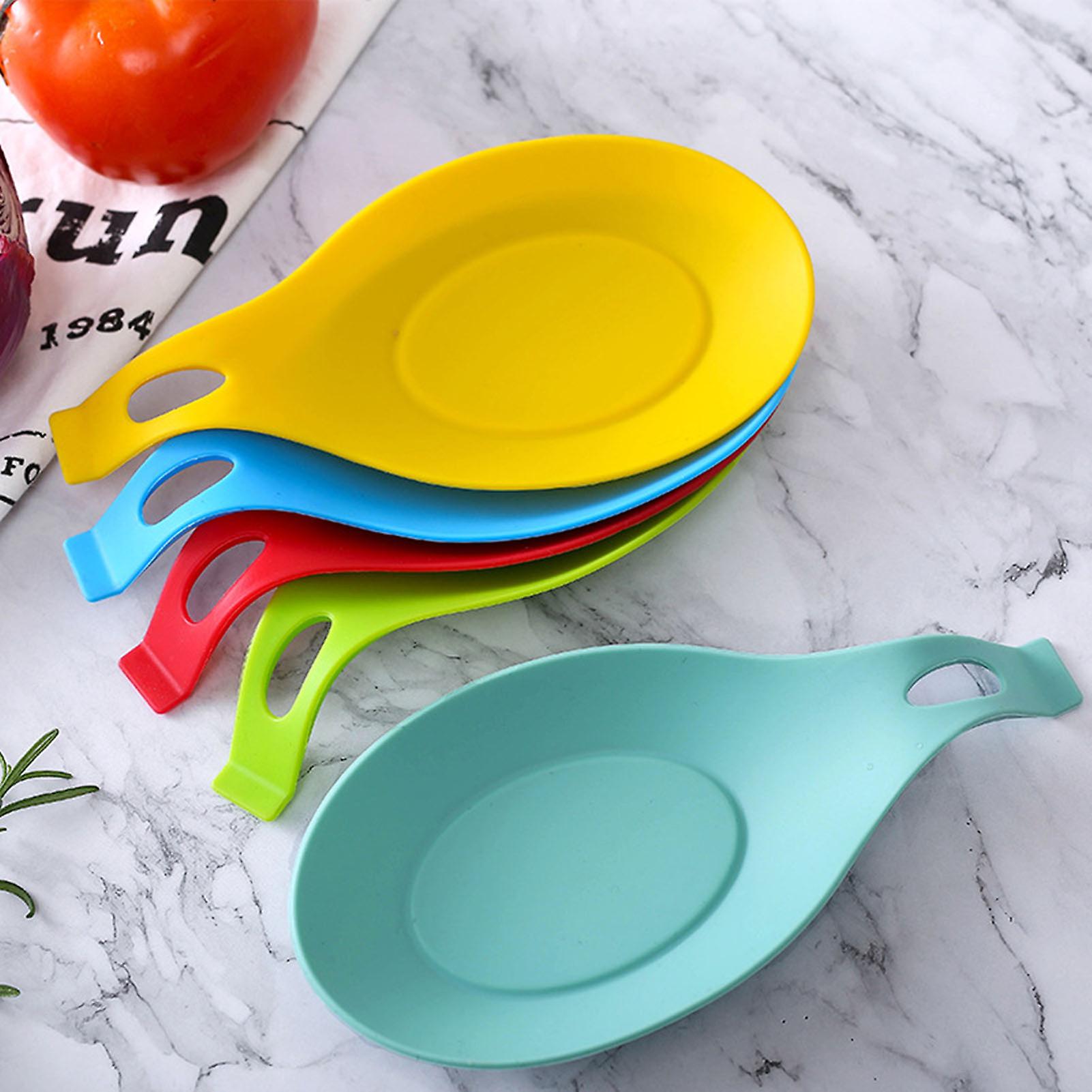 Silicone Kitchenware Insulation Spoon Holder Black