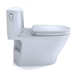 TOTO Nexus 1-Piece 1.28 GPF Single Flush Elongated ADA Comfort Height Toilet with CEFIONTECT in Cotton White MS642124CEFG#01