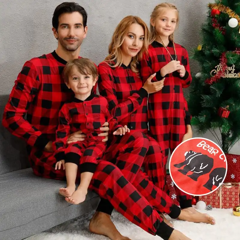 Plaid Home Pajamas Onesuit