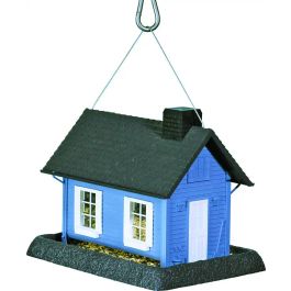 North States North States 9065M 9065 Wild Bird Feeder， Cottage， 8 Pound， Plastic， Blue/Gray， 11-1/2 in H， Pole Mounting