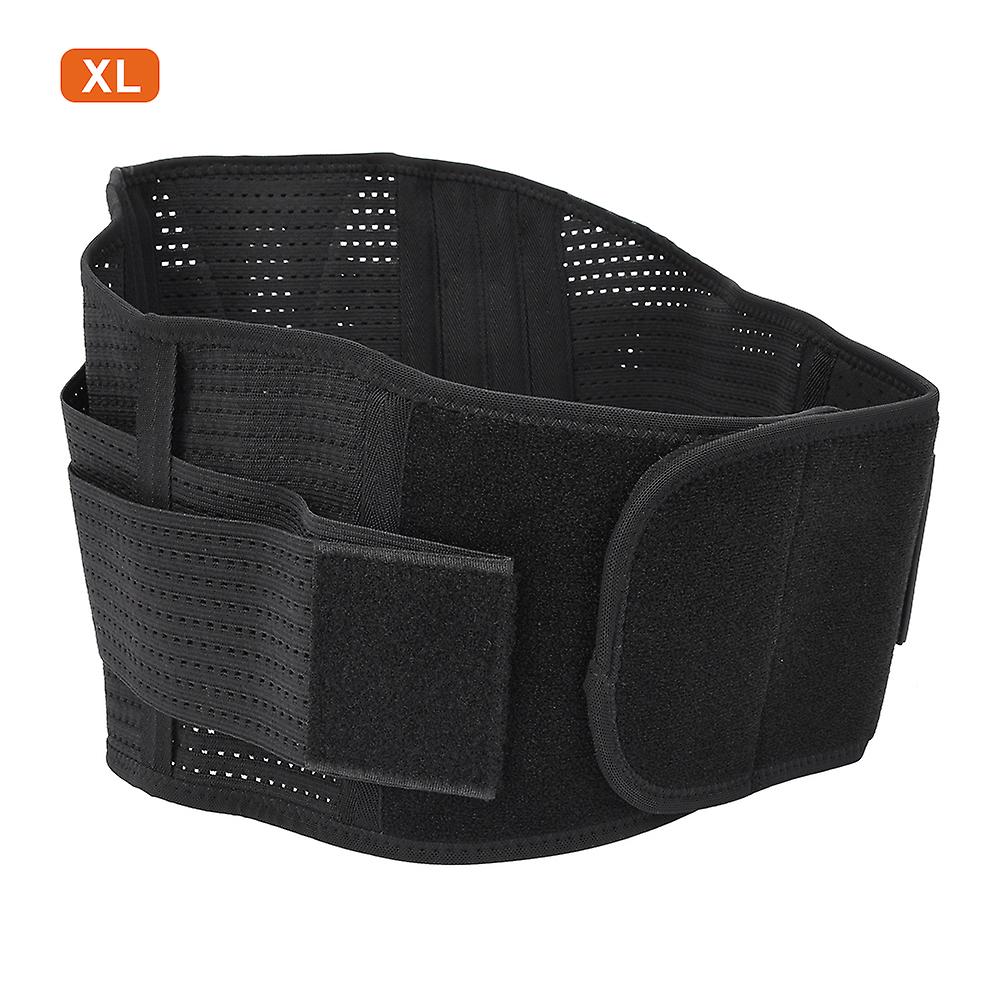 Breathable Nylon Lumbar Lower Back Waist Protection Belt Brace For Sports Pain Reliefxl Black