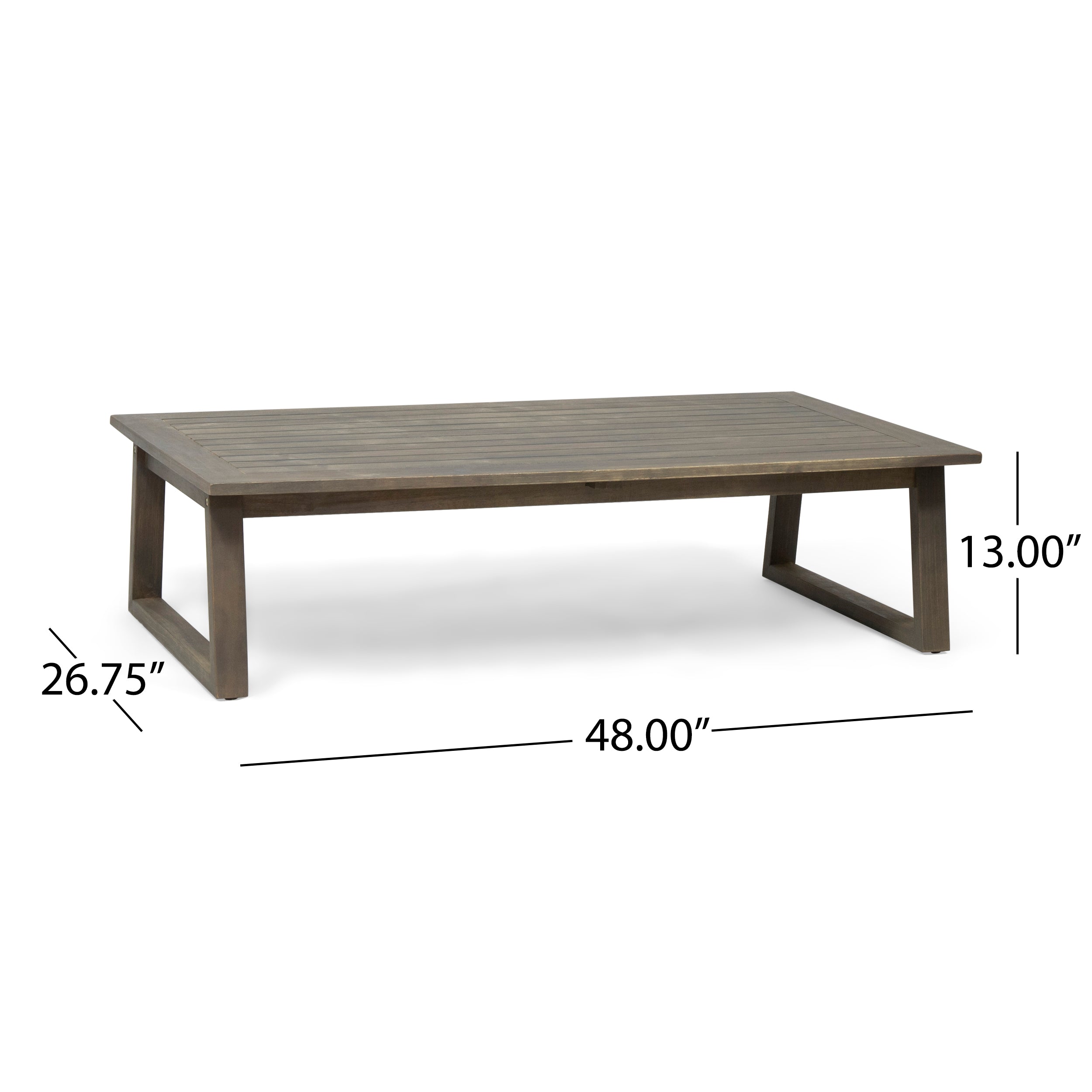 Marlee Outdoor Acacia Wood 4 Seater Chat Set with Coffee Table