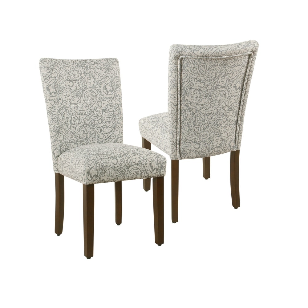 HomePop Parsons Dining Chair   Gray Floral (set of 2)