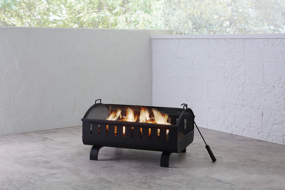 Style Selections WAD2027ES-L 22.5-in W Black Steel Wood-Burning Fire Pit