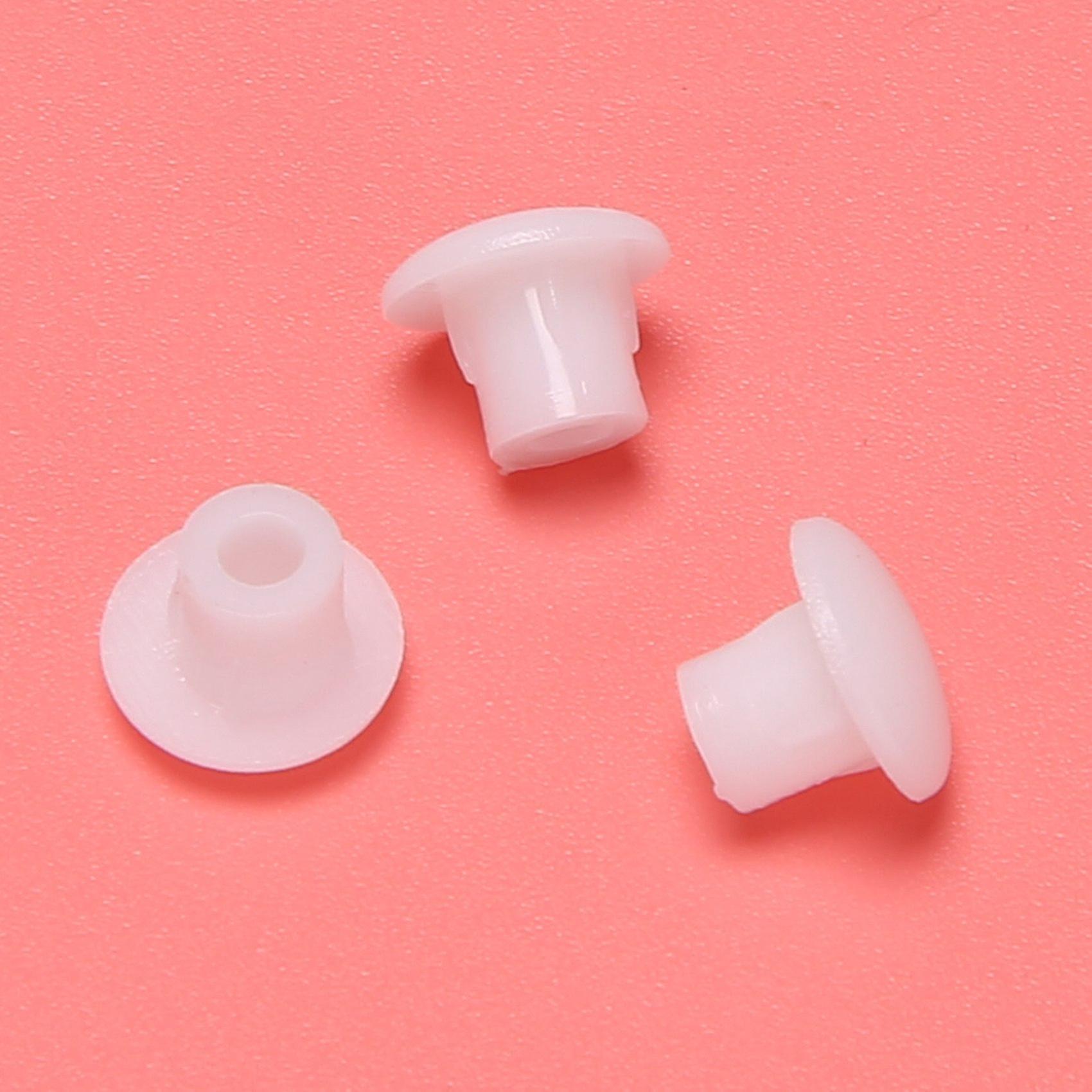 Plastic Round Cover Screw Cap Lid White 50pcs For 5mm Dia Hole