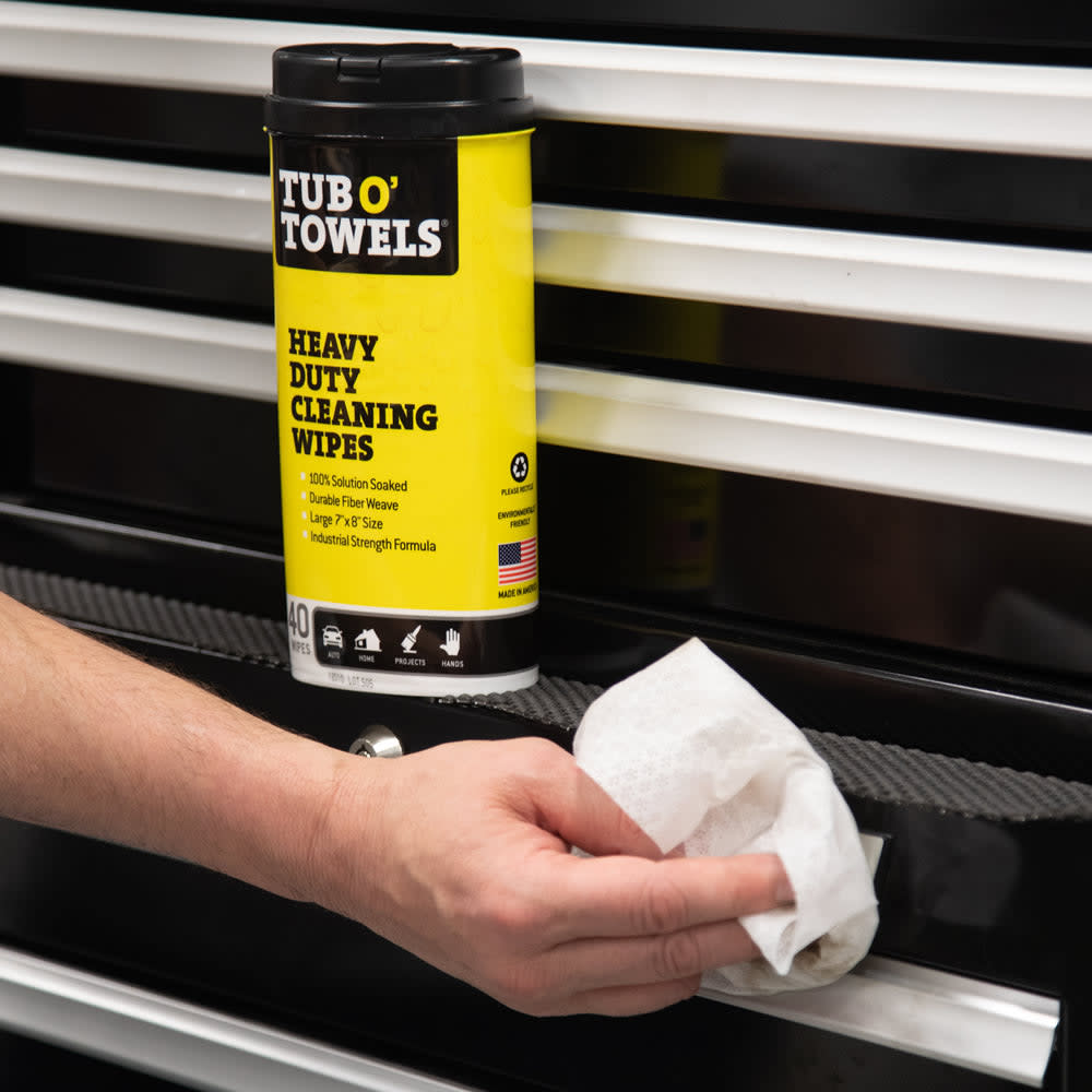 Tub O Towels Heavy Duty Cleaning Wipes 40qty ;