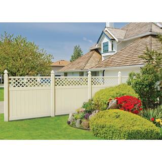 Barrette Outdoor Living Valley 6 ft. H x 6 ft. W Sand Vinyl Fence Panel Kit 73014381