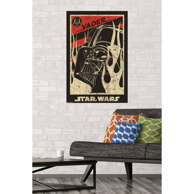 X 22 quot Star Wars Saga Vader Propaganda Premium Poster Trends International