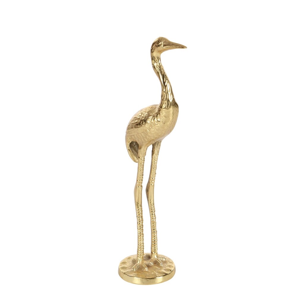 Gold Aluminum Flamingo Sculpture (Set of 2)   S/2 15\