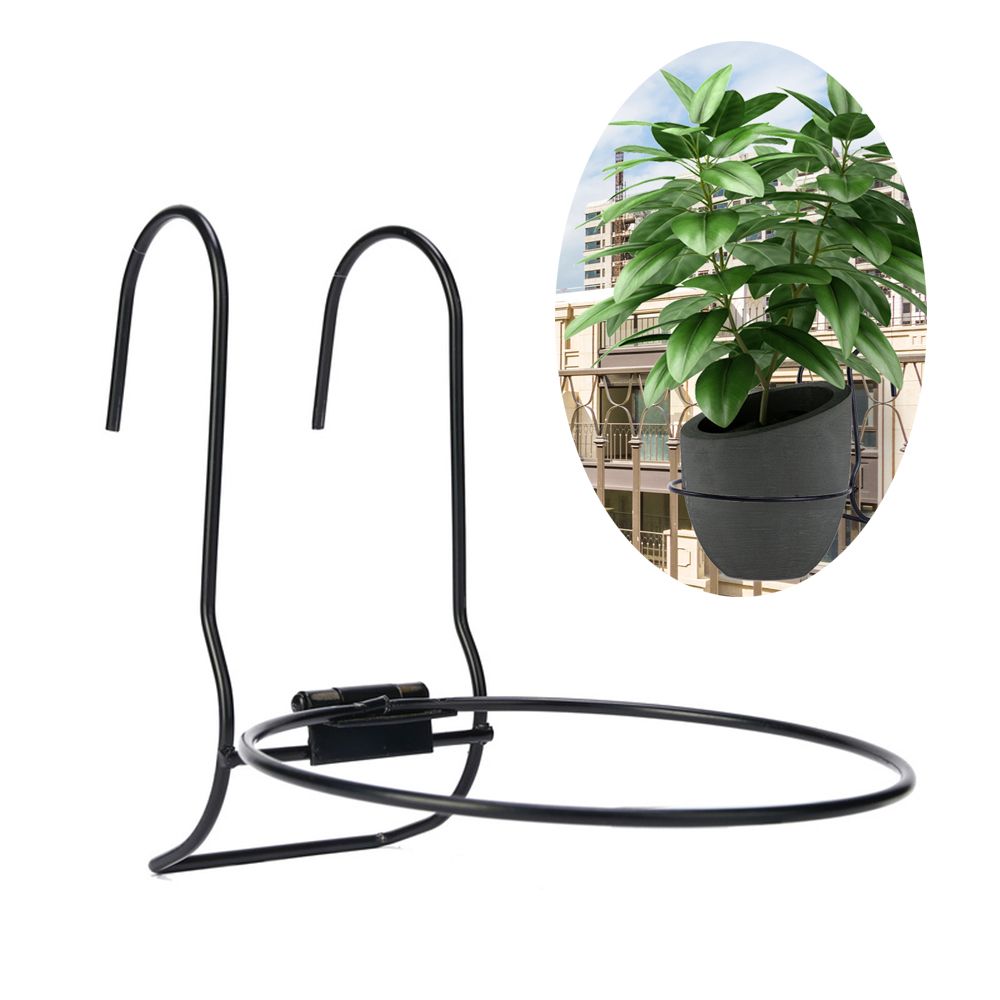 Sturdy Office Metal Railing Planters Rack Flower Pot Holder Planter Pot Stand Wall Mounting 21CM