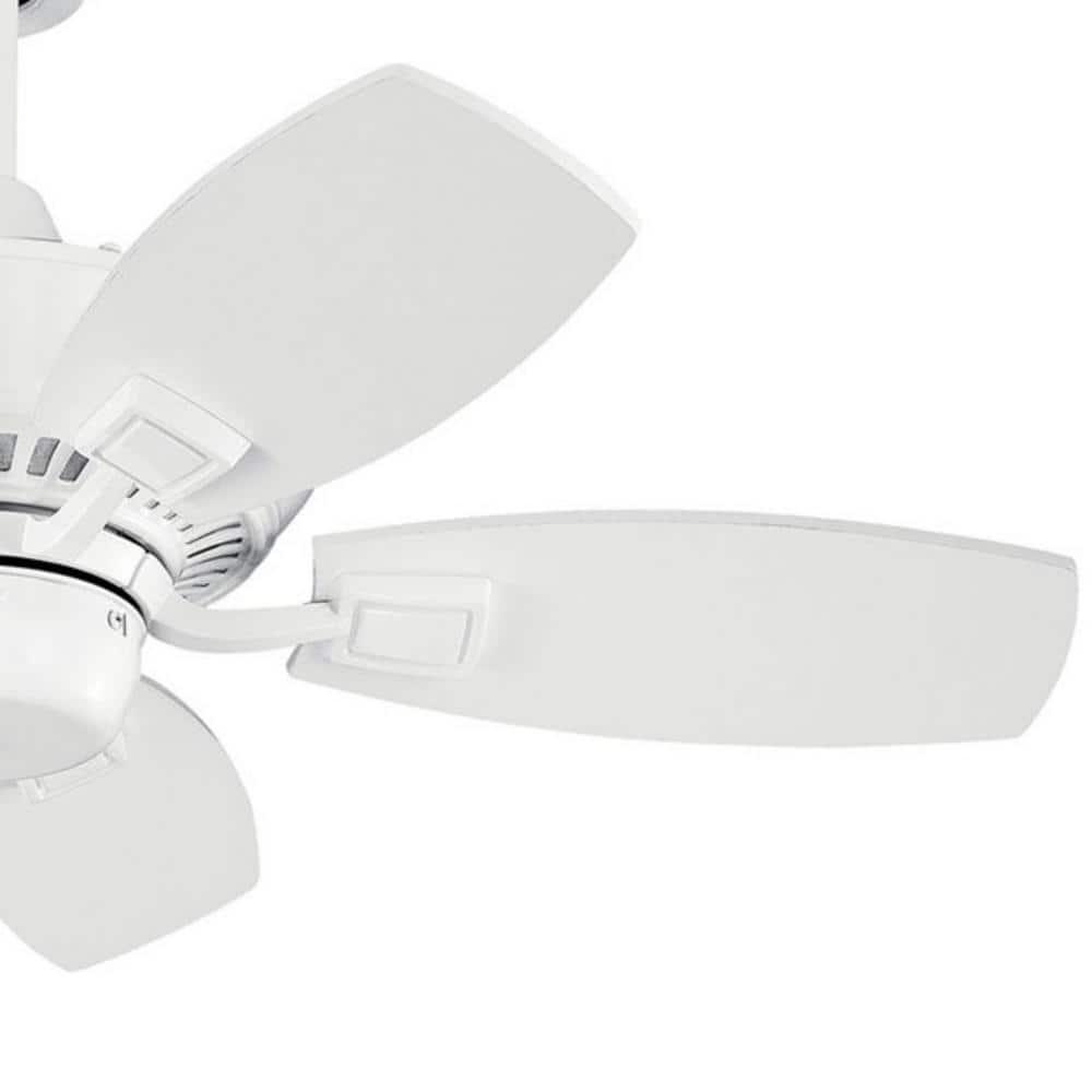 KICHLER Canfield 30 in IndoorOutdoor White Downrod Mount Ceiling Fan with Pull Chain