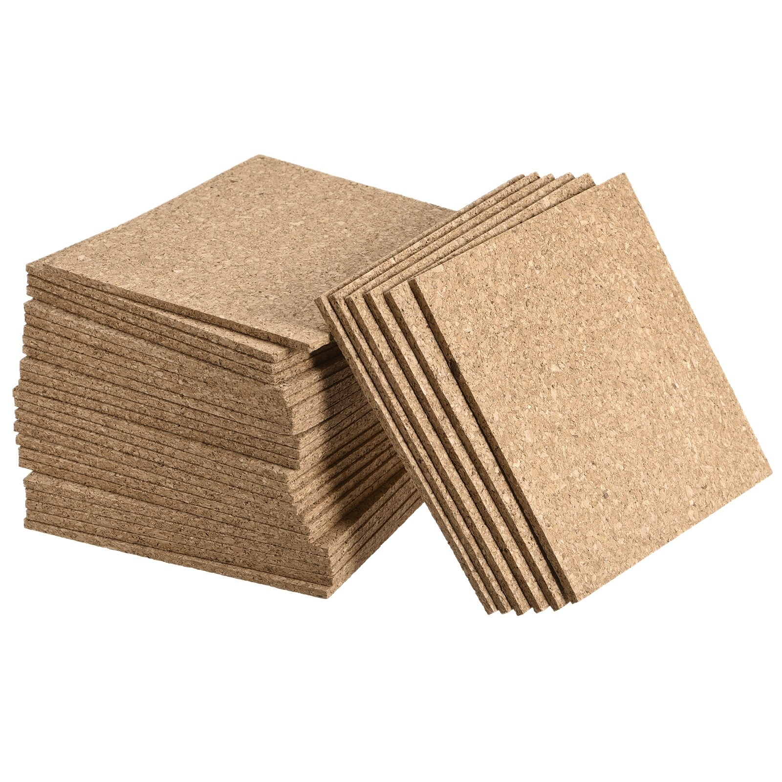 100x100x3mm Square Coasters Cork Cup Mat Pad for Tableware 30pcs - Wood