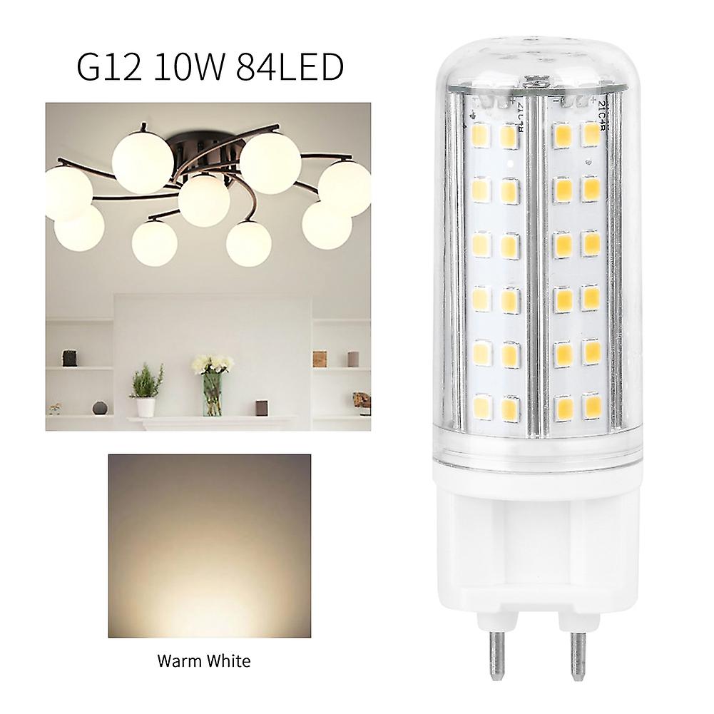 G12 Led Corn Bulb Lamp 10w Hight Bright Lamp Home With 85 Led Beads Ac85-265v(warm White)