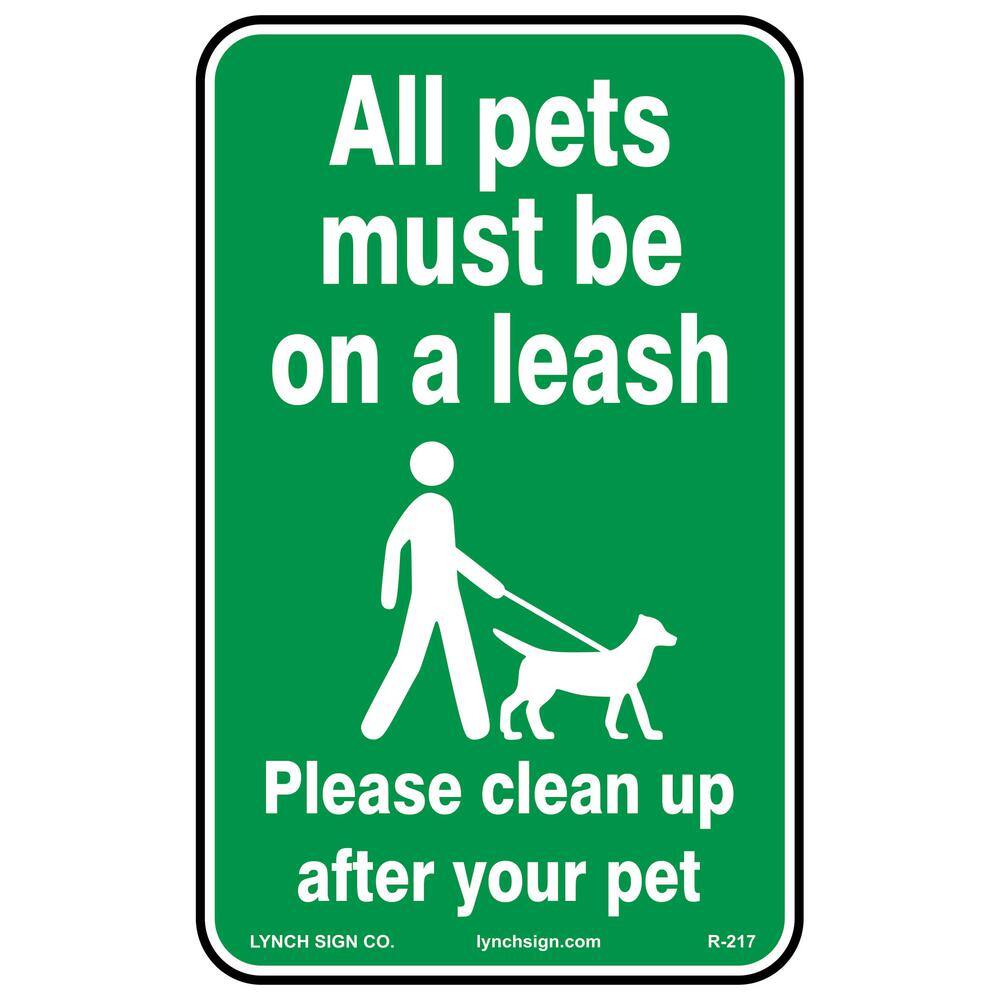 Lynch Sign 10 in. x 14 in. Pets on Leash Sign Printed on More Durable Thicker Longer Lasting Styrene Plastic R-217