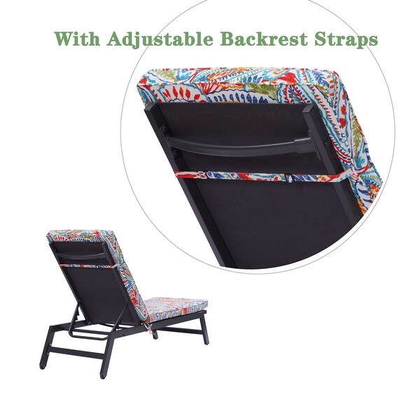 2 Pcs Outdoor Lounge Chair Cushion - N/A