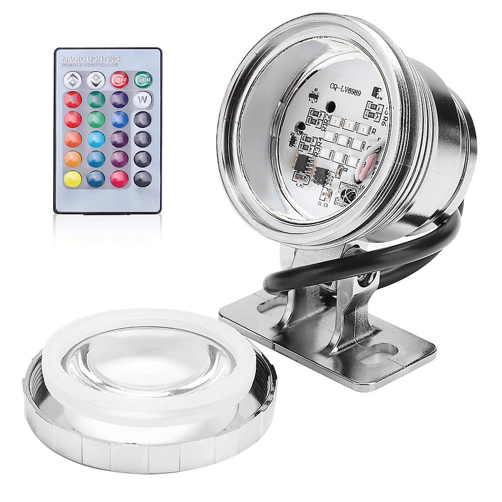 RGB LED Underwater Light Waterproof Multi color Outdoor Garden Spotlight AC85-265V (silvery)