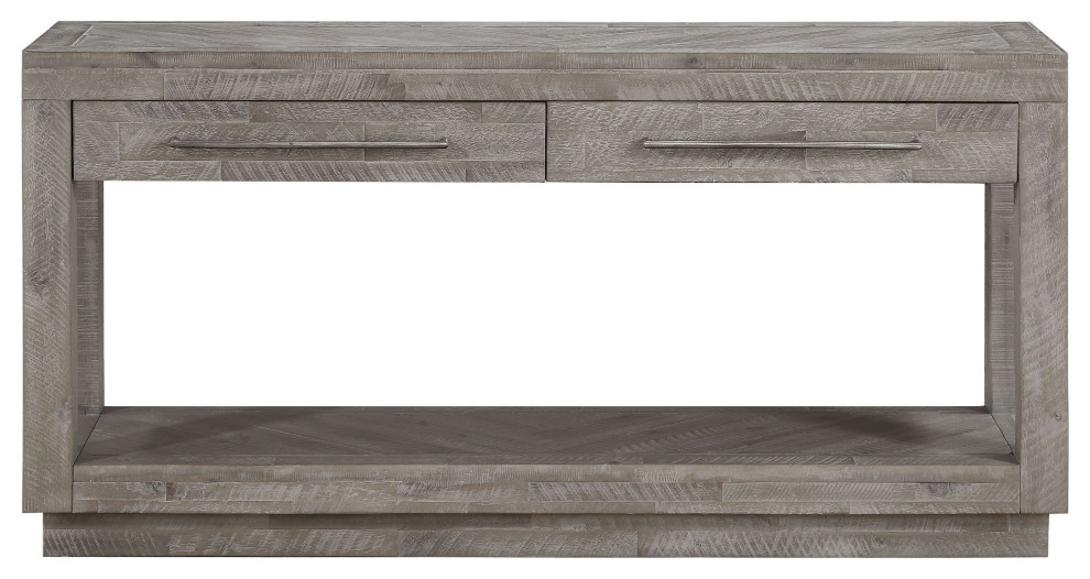 Modus Alexandra Solid Wood Rectangular Console in Rustic Latte   Farmhouse   Console Tables   by AMOC  Houzz