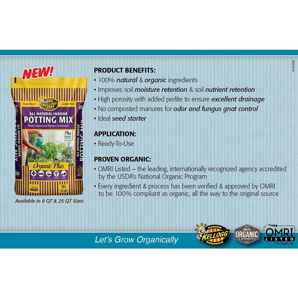 Kellogg Garden Organics 25 Qt. All Natural Indoor Potting Mix 3023