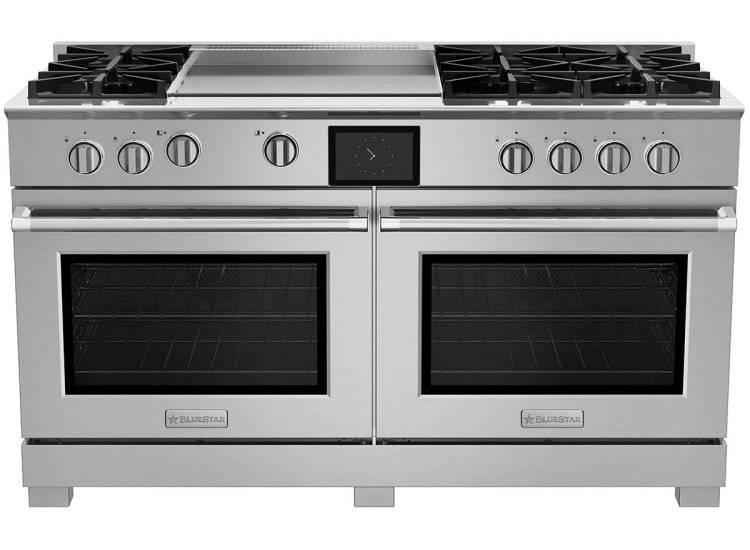 BlueStar 60-Inch Dual Fuel Range with 24-Inch Griddle in Stainless Steel