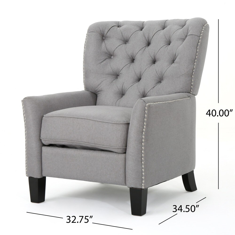 Cerelia Tufted Fabric Recliner by Christopher Knight Home