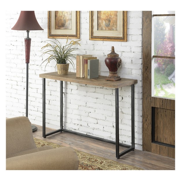 Laredo Parquet Console Table Natural black Breighton Home