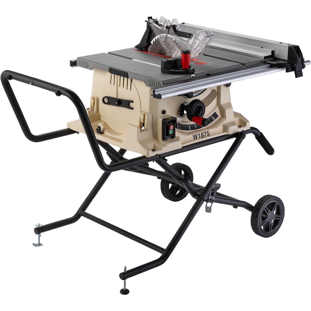 Shop Fox 10 Benchtop Table Saw with Stand 120V 2HP 1 Phase