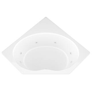 Universal Tubs Carnelian 5 ft. Center Drain Whirlpool Tub in White HD6060EWR