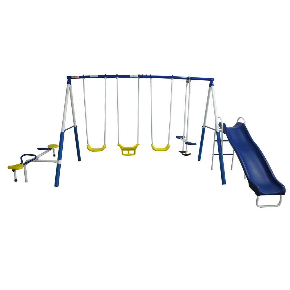 XDP Recreation Playground Galore Outdoor Backyard Kids Play Swing Set with Slide XDP-74320