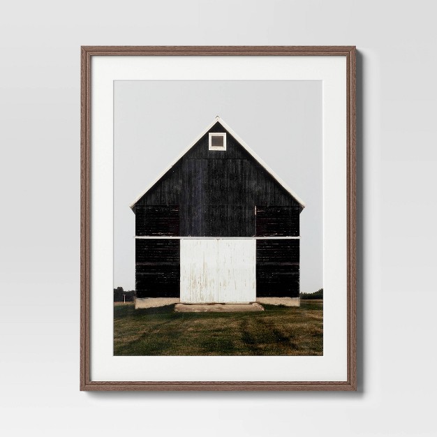 X Barn Framed Poster Black