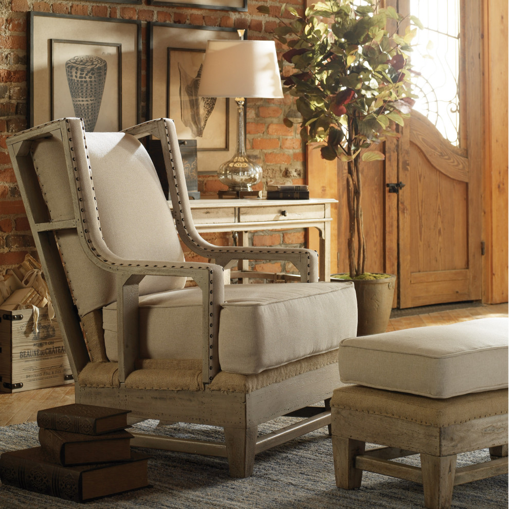 Uttermost Schafer Linen Armchair   Farmhouse   Armchairs And Accent Chairs   by Uttermost  Houzz