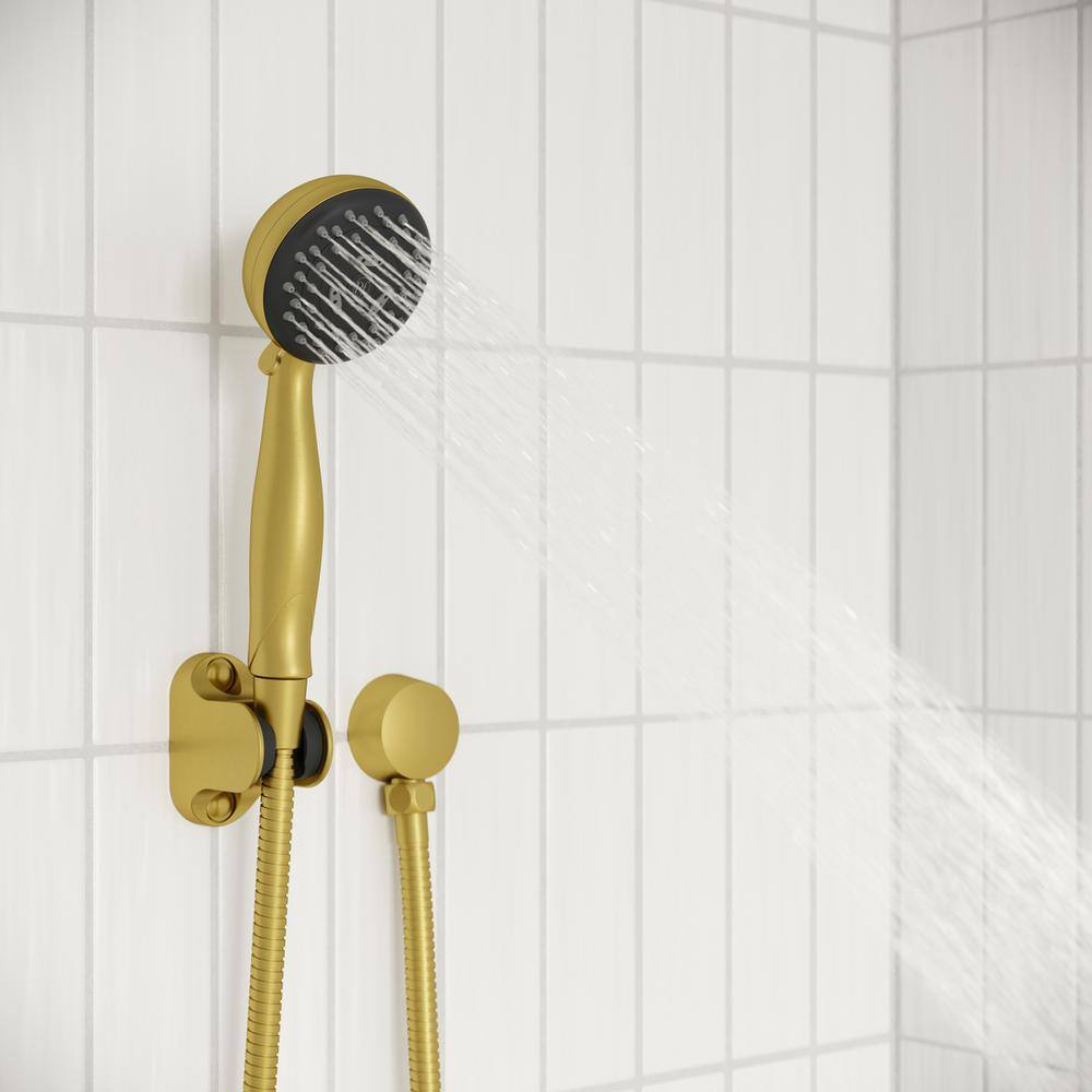 Pfister 3-Spray Patterns 3.09 in. Wall Mount Handheld Shower Head in Brushed Gold LG16-190BG