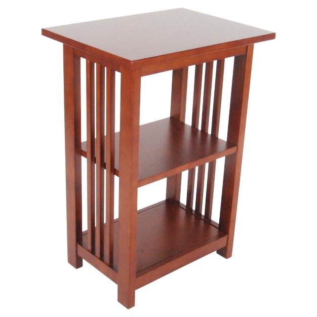 Modern 2 shelf End Table Cherry Alaterre Furniture