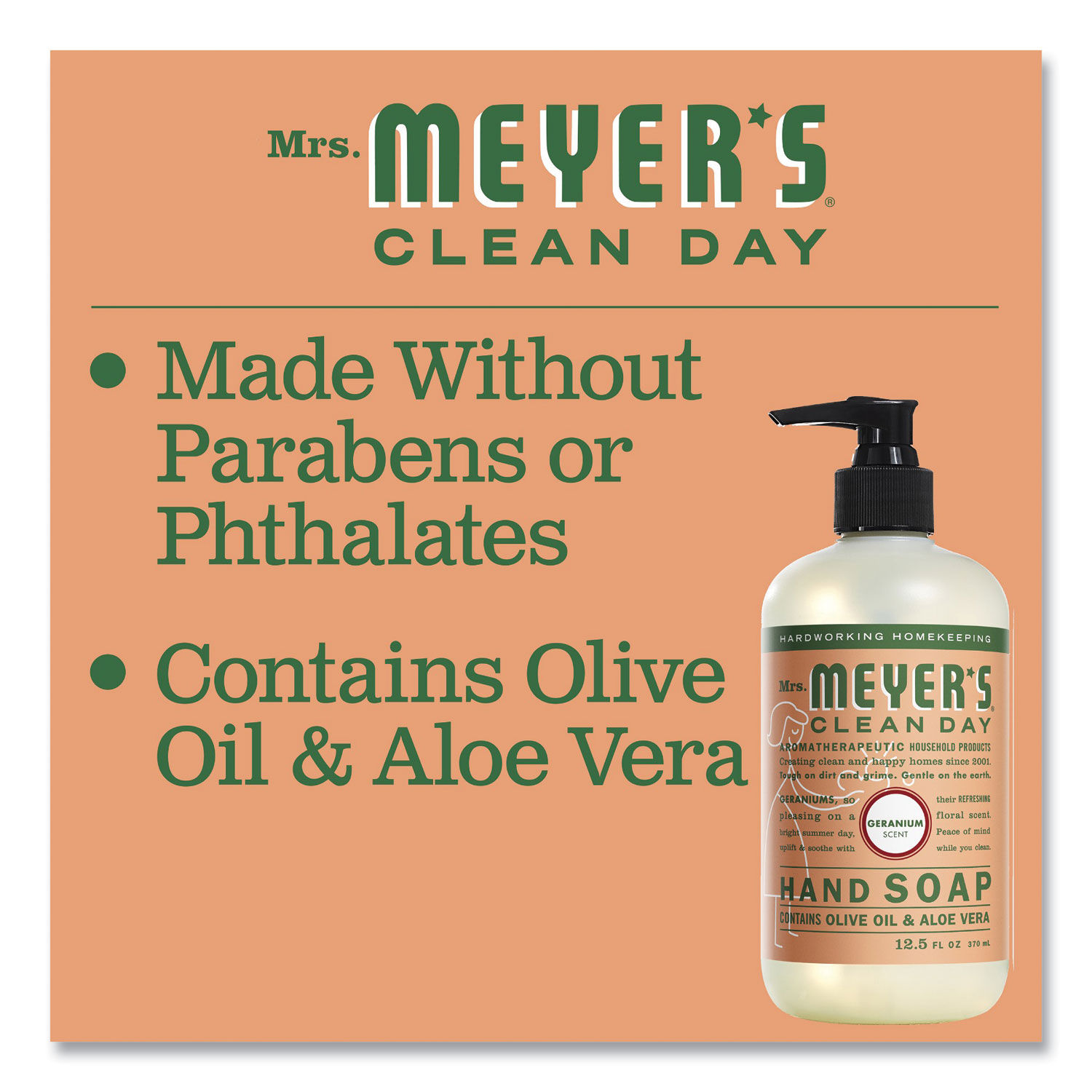 Clean Day Liquid Hand Soap by Mrs. Meyer'sandreg; SJN651332EA