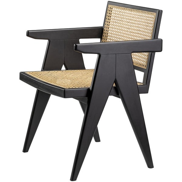 Adelrina Wood and Rattan Dining Chairs (Set of 2)